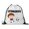 GioCandles Zainetto Personalizzato con Nome e Disegno Sportivo per Bambini | Sacca Asilo o Scuola, Borsa Tempo Libero e Sport, Poliestere 210D, 34x44 cm