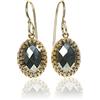 ANEMONE JEWELRY Delicati Orecchini Cristallo di Pirite - Orecchini Ovali di Pietra Naturale, Orecchini di Moda, Orecchini per Tutti i Giorni - Orecchini Oro Intricati con Scatola di Gioielli - Scegli il Tuo Materiale