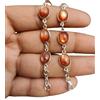 Shubham Manufacturers Bracciale con pietre preziose naturali Bracciale con pietre preziose fatte a mano in argento sterling 925 Gioielli da donna (Quarzo fumè)