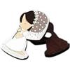 Albalù Magnete Bomboniera Comunione in Legno a Tema Bimbi - Calamita Bambina, Misura Grande 5x4 cm - Idea Bomboniera Comunione Bambina e Confettata
