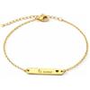 Collana dream Bracciale Personalizzato con Nome in Acciaio Inossidabile - Incisione Nome o Testo a Scelta - Idea Regalo Donna Uomo - CollanaDream (Oro)