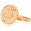 gumuscum Anello con moneta centauro, anello con moneta romana antica, anello con moneta con sigillo. Anello in argento greco antico placcato oro 24 carati.