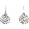 Handmade Orecchini traforati in topazio blu naturale di design, realizzati a mano in argento sterling 925 con pietre preziose sfaccettate