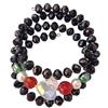 Gemma Handmade in Italy Bracciale per Donna I LOVE ITALY, Cristalli e Perle di Vetro avvolgente a 3 fili. Elegante e comodo da indossare. Fatto a Mano. Made in Italy.