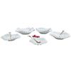 PUSHPA EXPORTS Ciotole decorative per l'arredamento della casa | Ciotola in marmo | Ciotola decorativa grande | Ciotola per frutta in marmo | Ciotola smerlata | Ciotola in pietra (set da 5, 7 e 10 pollici)