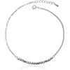 Meissa Cavigliera in argento 925 per le donne Cavigliera con catena a sfere in oro Lunghezza cavigliera da 21,5 a 24 cm Catena regolabile per donne Ragazze adolescenti