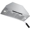 Iamsii Cappa aspirante da 76,2 cm, cappa da cucina integrata con 750 CFM, cappa di ventilazione convertibile senza condotti, cappa in acciaio inox con sensore di gesti a 4 velocità e