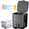 Generic Lavatrice portatile, completamente automatica, combinata con pulizia profonda, 4 modalità di pulizia, mini lavatrice intelligente per vestiti del bambino, biancheria intima, campeggio, viaggi