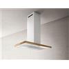 Elica BIO ISLAND WH/A/120X53 - Cappa da cucina 120 cm, Tipologia Aspirante, Installazione Isola, Finitura Rovere/Bianco