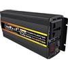 MEIVIYA Inverter a onda sinusoidale pura 3000W 4000W 6000W 8000W Inverter a onda sinusoidale pura 12V 220 Convertitore di potenza Adattatore Home Solar Inverter Power Bank for camion all'aperto(3000W,24V_220-