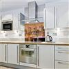 Cube Print and Display New York acquerello - Vetro da cucina stampato Splashback (700 W x 800 h)