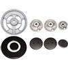 Franza Kit 4 bruciatori sostitutivi per Whirlpool completi di piattelli spartifiamma Opachi 3 fuochi + tripla corona per cucina piano cottura 4 fuochi - Made in Italy - WR10/C - Prodotto originale