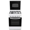 Lar.el Larel Cucina 50x50 Forno Elettrico + Grill Coperchio in Vetro 4 Fuochi a Gas GPL/Metano CUC.L5005EVB