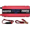 MERHOVO Inverter di energia solare 600W 1000W 2000W Onda sinusoidale modificata USB Car Inverter DC 12V 24V AC 110 220 Trasformatore Convertitore di tensione Migliora la dissipazione del calore(2000W)