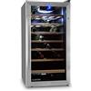 KLARSTEIN Cantinetta Vino, Cantinetta Vino Refrigerata a Zona Singola per Interno/Esterni, Frigo Bar, Cantina Vino con Vetrina, Mini Bar con Protezione UV, Frigo Vino Touch, 5-18°C, 26 Bottiglie