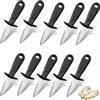 ZAHD 10 Pezzi Coltelli Professionali per Ostriche Oyster Knife Apertura ostriche Attrezzo per aprire le ostriche sgusciatore di ostriche coltello per ostriche per ostriche, crostacei, cozze (10)