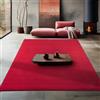Teppium Tappeto per Soggiorno 160x230 cm Rosso Lavabile, Pelo Corto, Moderno Design Monocromatico - Tappeto Lavabile Antiscivolo Extra Morbido e Fluffy per Cucina, Camera da Letto