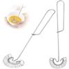 TMZELOA Frusta a Spirale 2 Pezzi in Acciaio Inox - Frusta da Cucina Piccola per Uova, Latte, Panna - Frustino Piatto Mini Lavabile in Lavastoviglie per Pasticceria e Cucina