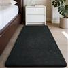 Homaxy Tappeto moderno per camera da letto, 80 x 150 cm, morbido, lavabile, con fondo antiscivolo, a pelo corto, per corridoio, cameretta dei bambini, soggiorno, colore: nero