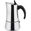 Ilsa Elly Caffettiera Espresso per Induzione, Acciaio Inox 18/10 , Argento, 6 tazze