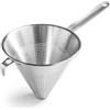 Forgast Colino Cinese Acciaio Inox, Diametro 20 cm, Colino Conico, Alta Qualità, Forato, Lavabile in Lavastoviglie, Setaccio da Cucina a Cono per Liquidi e Alimenti
