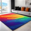 Generico Tappeto Di Flanella Stampato Colorido Sfondo Arcobaleno Tappeti Morbido Soggiorno Camera, Per Bambini Camera Da Letto Tappeto Antiscivolo 160 x 230 cm