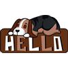 INTRECCI Zerbino Ingresso Cane Cuccioli In Cocco 40x70 cm, Zerbino Ingresso Casa Fantasia, Zerbino Retro PVC Antiscivolo, Tappetino Esterno Animali Hello Dog