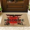 Generic Zerbino giapponese Torii Gate rosso, tappetino di benvenuto per interni ed esterni, decorazione estiva, antiscivolo, assorbe la polvere, facile da pulire, 73 x 43 cm