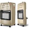 Avilia - Stufa a Gas Richiudibile 4200W con 3 Livelli di Riscaldamento, Accensione Piezoelettrica e Vano Porta-Bombola da 15Kg, Compatta e Facile da Riporre Beige
