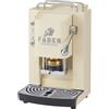 FABER COFFEE MACHINES | Deluxe 3.0 | Macchina Caffè ESE 44mm con Elettrovalvola, Portacialda Estraibile, Tanica Vetro 1L e Pressacialde in ottone regolabile (Old British White, CROMO)