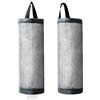 TOGETRUE Porta sacchetti in plastica, porta borsa della spesa in rete, dispenser portaoggetti da appendere (grigio scuro, 2 pezzi)