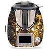 Finest Folia Adesivo protettivo decorativo compatibile con robot da cucina Thermomix TM5, accessorio da cucina, impermeabile, autoadesivo RX041, 16, polvere dorata
