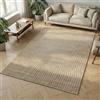 Carpetsale24 Tappeto 200x290 cm Beige, Pelo Corto con Effetto 3D Alto-Basso, Design Boho Scandinavo, per Soggiorno, Camera, Cucina o Esterni