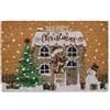 Nada Home Zerbino Natalizio rettangolare 40x60 cm in Fibra di Cocco con Base Antiscivolo in PVC - Stampa Festiva con Decori di Natale, Idea Regalo Casa