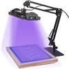 Ecoofor Unità di esposizione UV da 50 W per serigrafia con supporto regolabile e ampio ripiano superiore, lampada UV per kit serigrafia, kit emulsione fotografica e cianotipi