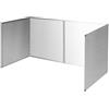 BlissfulAbode Pannello paraschizzi pieghevole in acciaio inox per cucina, protezione dagli schizzi d'olio, per fornelli a gas, cottura con rivestimento resistente al calore, superfici antiaderenti, argento (29 * 40