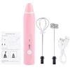 Mtlavishness Mtlavishishishishishishishishing Electric Milk elettrico Froll -Holdhell Coffee Mixer con impostazioni a 3 velocità B Ricarica Whenk in acciaio inossidabile per lattes (Rosa)
