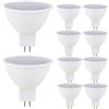 Generic 10 pezzi Lampade a LED MR16 GU5.3 7W Bianco Caldo 3000K OUKAIDE Faretto MR16 70W equivalente, riflettore spot LED GU5.3 700LM AC 85-265V non dimmerabile