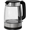 Electrolux Bollitore elettrico Create 4 E4GK1-4GB, design elegante in vetro e acciaio inossidabile, riscaldamento rapido, base girevole a 360°, brocca senza filo, filtro contro il calcare, 2200 W, 1,7