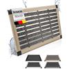 bomoe zerbino in Alluminio per Porte d'ingresso AluGant 50 x 80 cm - con passatoia in Gomma Antiscivolo - per Uso Esterno e Interno - Tappetino in Alluminio - Champagne metallizzato
