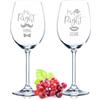 GRAVURZEILE Leonardo - Bicchieri da vino con incisione - Mr Right & Mrs Always Right - Personalizzati con nome - Regalo per matrimonio, fidanzamento e anniversario - Un regalo perfetto per matrimonio