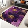 Generico Tappeti Salotto 60 x 90 cm, Antiscivolo Morbido Astratto Di Lusso Lavabile in Lavatrice Pelo Corto Tappeto Motivo Botanico Floreale E A Foglie per camera da letto, ingresso e cucina