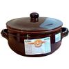 Fratelli Colì Tegame da Fuoco con Coperchio in Terracotta della Colì Linea Bruna Diametro 24cm per sughi zuppe minestroni