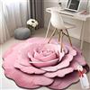 Vgpbphj Tappeto in peluche floreale e terra di diatomee, tappeto visivo 3D a forma di fiore diatomeo, tappetino antiscivolo con motivo realistico, super assorbente, ad asciugatura rapida (rosa, 40 x