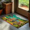 Brubaker Zerbino per Esterni e Interni - Cane e Gatto su Panchina con Montagne - 45 x 75 cm - Tappeto in 100% Fibra di Cocco, Antisporco e Antisdrucciolo - Impermeabile - Ideale per Ingresso e Patio