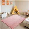 SETHEPACE Rosa Tappeto Neonato Gattonamento 150x150x3CM, Velluto di Corallo Tappeto Gioco Bambini per Camera da Letto, Salotto, Tappeti Morbido Neonato, Antiscivolo Tatami Bambini