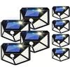 K2 STORE - SET 8 PEZZI Lampade Luce Faretto Faro 100 LED Esterno Pannello Solare Energia Sensore Movimento Crepuscolare