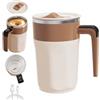 Generico Tazza Da Caffè Automatica Auto-Mescolante,Mescolatore Ricaricabile Magnetico Con Indicatore Di Temperatura,Per Latte Cacao Cioccolata Calda Bevande,Per Picnic Campeggio Hotel Casa Cucina (Marrone)