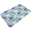 GVYGVY Tappeto da bagno antiscivolo, lavabile, con stampa retrò con mongolfiera, tappetini da cucina per pavimenti, tappeti per ingresso, interni, lavanderia, bagno, porta con retro in gomma, 50 x 80 cm