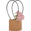C.X.Y. 20 Pezzi Wedding Bag Cartoncino Kraft con Manica Plastica Impermeabile Porta Vaso Piantina Fiore Regalo (11.6 * 10.6 * 13+21cm)